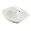 TOTO 4" Mount, Dartmouth, Pedestal Lavatory, 4 Hole Fauce, Cotton -TOTO Sales Store Grainger LT642.4xx01