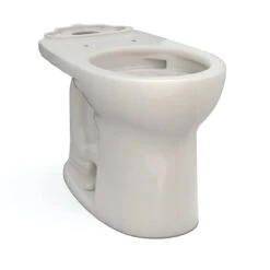 TOTO Drake Round Toilet Bowl Only With Cefiontect, Less Seat, Sedona Beige