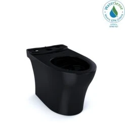 TOTO Aquia IV Elongated Universal Height Skirted Toilet Bowl Ebony