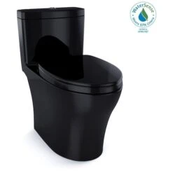 TOTO Aquia IV One-Piece Elongated Dual Flush 1.28 And 0.9 GPF Universal Height Ebony