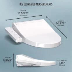 TOTO WASHLET KC2 Electronic Bidet Toilet Seat With Heated Seat And SoftClose Lid, Elongated Cotton White -TOTO Sales Store HM20Wallace20Inc totoxxsw3024xxalternatexximagexx176xx837565