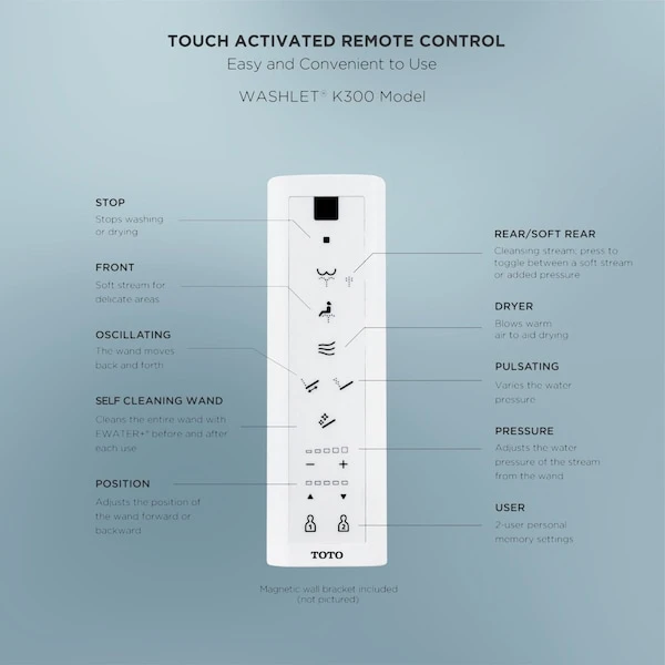 TOTO K300 WASHLET ELONGATED STANDARD CONNECT COTTON 6 TOTO K300 WASHLET ELONGATED STANDARD CONNECT COTTON - Image 4