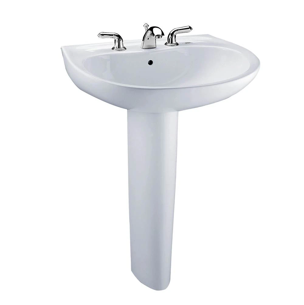 TOTO - LPT242G#12 - Toto® Prominence® Oval Basin Pedestal Bathroom Sink With Cefiontect™ For Single Hole Faucets, Sedona Beige 3 TOTO - LPT242G#12 - Toto® Prominence® Oval Basin Pedestal Bathroom Sink With Cefiontect™ For Single Hole Faucets, Sedona Beige