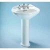 TOTO - LT754.4#01 - Whitney Pedestal Lavatory 4'' Center Hole - Cotton 2 TOTO - LT754.4#01 - Whitney Pedestal Lavatory 4'' Center Hole - Cotton -TOTO Sales Store TOT LT754.401
