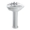 TOTO - LPT754.4#01 - Toto® Whitney® Oval Pedestal Bathroom Sink For 4 Inch Center Faucets, Cotton White