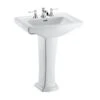 TOTO - LPT780.4#01 - Toto® Clayton® Rectangular Pedestal Bathroom Sink For 4 Inch Center Faucets, Cotton White -TOTO Sales Store TOT Q5U7HRQBTB9UM6BBKXRF
