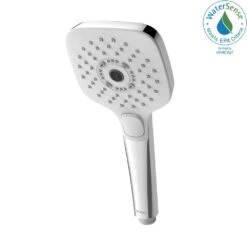 TOTO - TBW02015U4#CP - Toto® G Series 1.75 Gpm Multifunction 4 Inch Square Handshower With Active Wave, Comfort Wave, And Warm Spa, Polished Chrome
