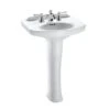 TOTO - LPT642.8#01 - Toto® Dartmouth® Rectangular Pedestal Bathroom Sink With Arched Front For 8 Inch Center Faucets, Cotton White 2 TOTO - LPT642.8#01 - Toto® Dartmouth® Rectangular Pedestal Bathroom Sink With Arched Front For 8 Inch Center Faucets, Cotton White -TOTO Sales Store TOT UYUTKRXJKZR4E2LEAFYD