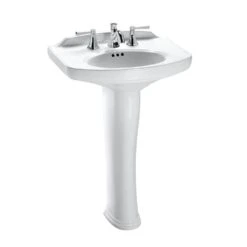 TOTO - LPT642.8#01 - Toto® Dartmouth® Rectangular Pedestal Bathroom Sink With Arched Front For 8 Inch Center Faucets, Cotton White