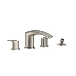 TOTO - TBG09202U#BN - Toto® Gm Two-Handle Deck-Mount Roman Tub Filler Trim With Handshower, Brushed Nickel