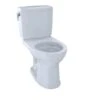 Toto CST453CUFG-01 Universal Height Round Front Bowl Tank Toilet; Cotton White