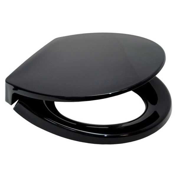 TOTO Toilet Seat, With Cover, Polypropylene, Round, Black 3 TOTO Toilet Seat, With Cover, Polypropylene, Round, Black