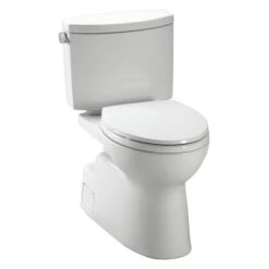 TOTO Tank Toilet, 1.28 Gpf, Tornado Flush, Floor Mount, Elongated, Colonial White