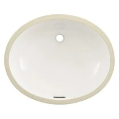 TOTO White Bathroom Sink, Vitreous China, Undermount Bowl Size 16"