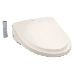 TOTO Bidet Seat, With Cover, Plastic, Elongated, Beige