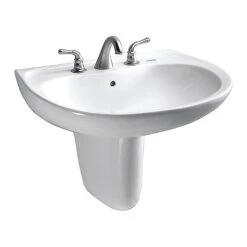 TOTO Lavatory Sink, U-Shaped Pedestal, 22-7/8"