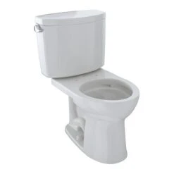 TOTO Toilet, 1.28 Gpf, Tornado Flush, Floor Mount, Round, Colonial White