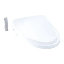 TOTO Toilet Seat, Cotton White, With Cover, Plastic, Elongated