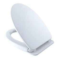 TOTO Toilet Seat, Elongated, White, With Cover, Polypropylene, Elongated