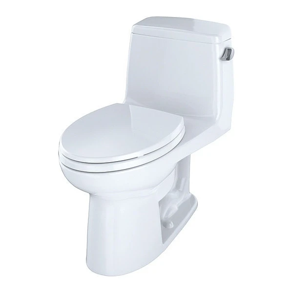 TOTO Toilet, 1.6 Gpf, Gravity Fed, Floor Mount, Elongated, Cotton 3 TOTO Toilet, 1.6 Gpf, Gravity Fed, Floor Mount, Elongated, Cotton