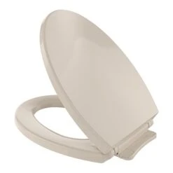 TOTO Toilet Seat, With Cover, Polypropylene, Elongated, Bone