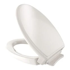 TOTO Toilet Seat, With Cover, Polypropylene, Elongated, Beige