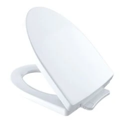 TOTO Toilet Seat, With Cover, Polypropylene, Elongated, White