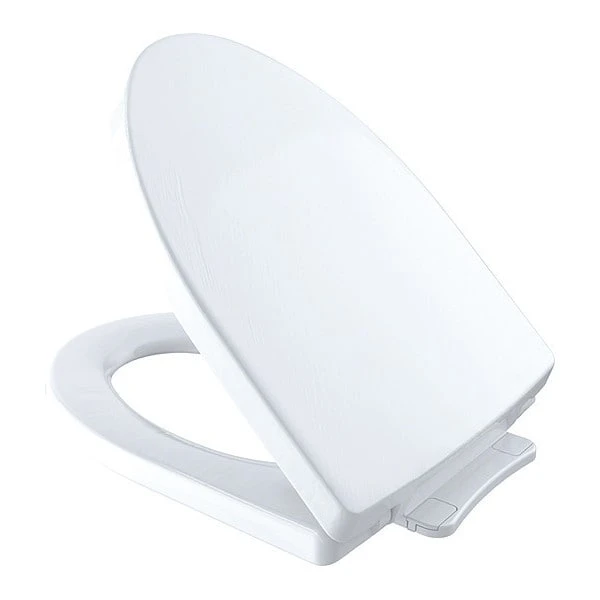 TOTO Toilet Seat, With Cover, Polypropylene, Elongated, White 3 TOTO Toilet Seat, With Cover, Polypropylene, Elongated, White