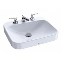 TOTO 4" Mount, Arvina, Rectangle Vessel, Lav Inset 4In Ct, Cotton