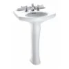 TOTO 4" Mount, Dartmouth, Pedestal Lavatory, 4 Faucet Set, Cotton -TOTO Sales Store Z2wuH ocpIx